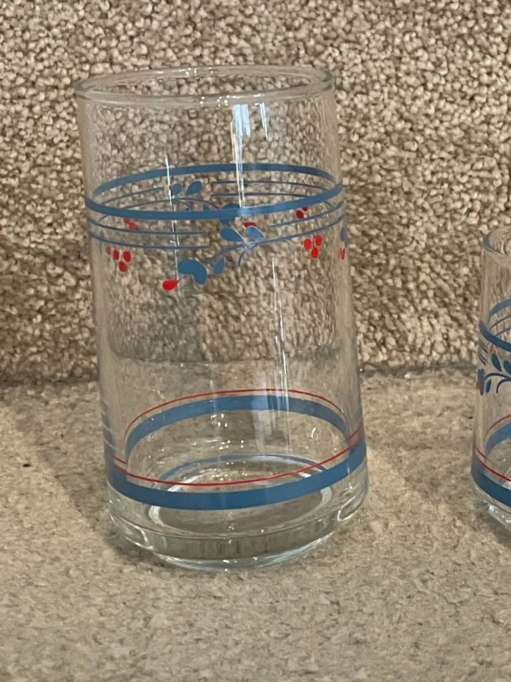 EUC 12 Vintage Country Violets Beverage & Juice Glasses CORELLE